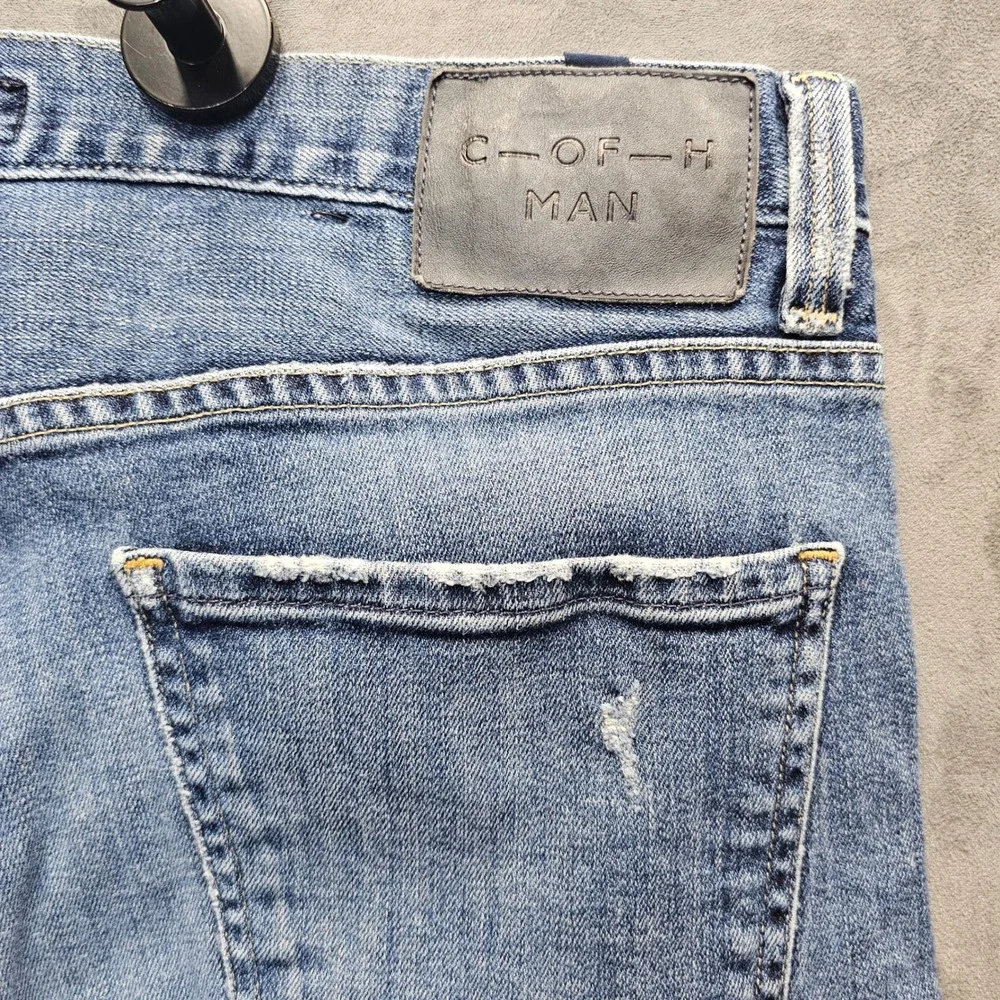 Citizens of Humanity Core Slim Straight Mens Blue Distressed Jeans Size 34